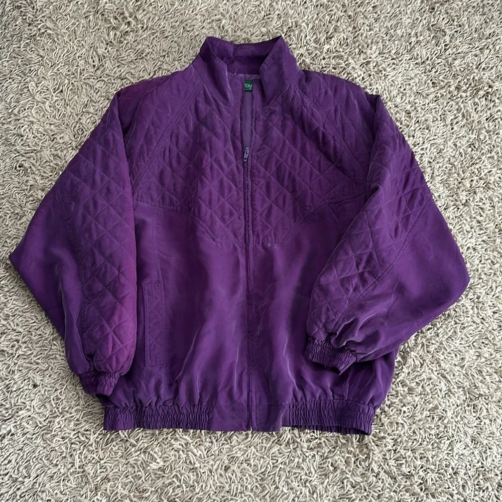 VTG 80s/90s‎ Streetwear Grannycore Retro Hunt Club Purple Tracksuit Set SzL